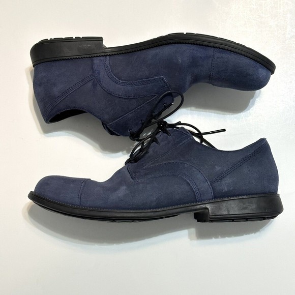 Camper Shoes US Mens Size 8 Oxford Derby Navy Blue Suede Leather Lace Up EU 41 - Picture 3 of 14
